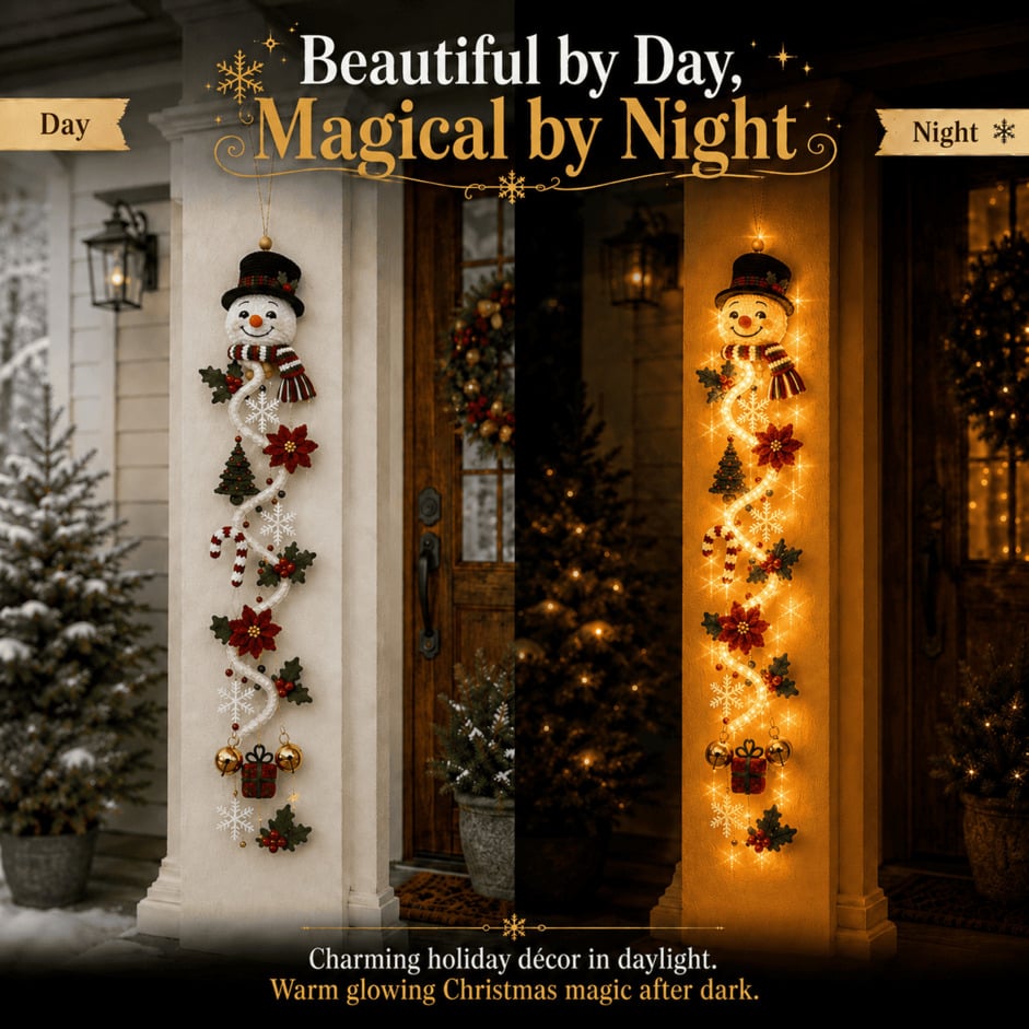 ⏳ Last Day 49% OFF – 🎄Insideefy™ Glowing Christmas Door Hanger