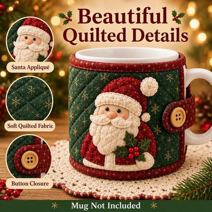 Christmas Mug Cozy Sewing Kit – 6 Festive Appliqué Designs