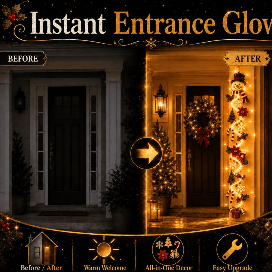 ⏳ Last Day 49% OFF – 🎄Insideefy™ Glowing Christmas Door Hanger