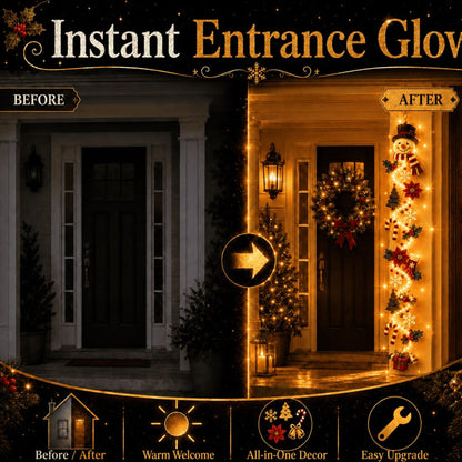 ⏳ Last Day 49% OFF – 🎄Insideefy™ Glowing Christmas Door Hanger