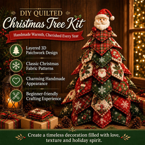 🎄Beginner-Friendly DIY Quilted Christmas Tree Kit | Complete Kit with All Tools & Step-by-Step Guide Included 💕