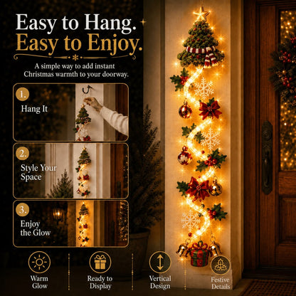 ⏳ Last Day 49% OFF – 🎄Insideefy™ Glowing Christmas Door Hanger