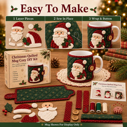 Christmas Mug Cozy Sewing Kit – 6 Festive Appliqué Designs