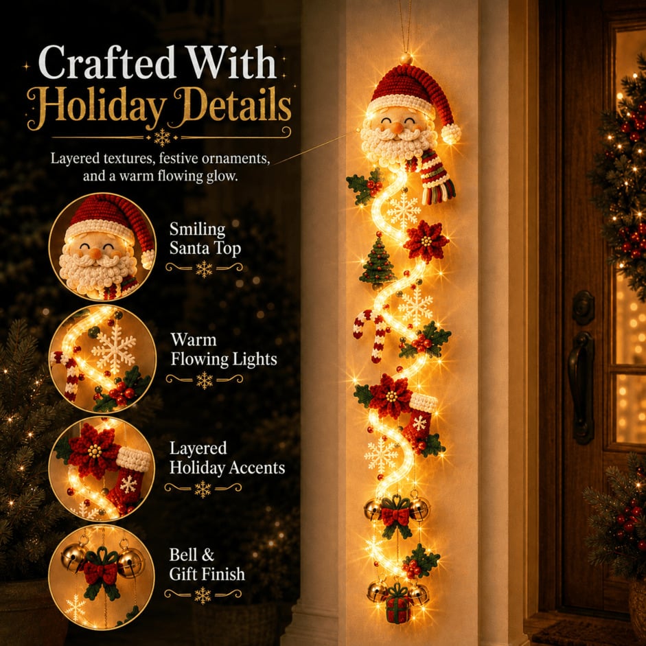 ⏳ Last Day 49% OFF – 🎄Insideefy™ Glowing Christmas Door Hanger