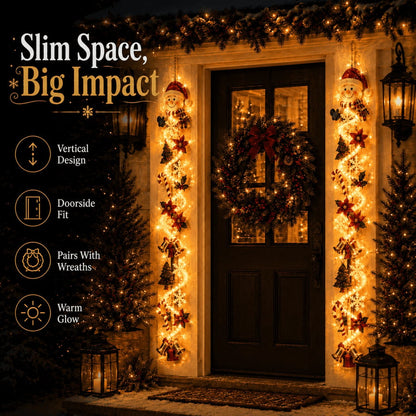 ⏳ Last Day 49% OFF – 🎄Insideefy™ Glowing Christmas Door Hanger