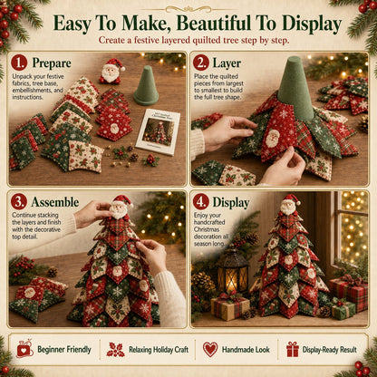 🎄Beginner-Friendly DIY Quilted Christmas Tree Kit | Complete Kit with All Tools & Step-by-Step Guide Included 💕