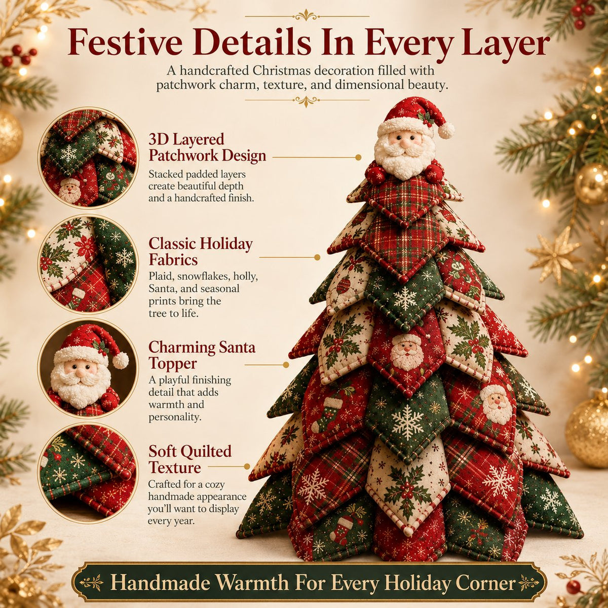 🎄Beginner-Friendly DIY Quilted Christmas Tree Kit | Complete Kit with All Tools & Step-by-Step Guide Included 💕