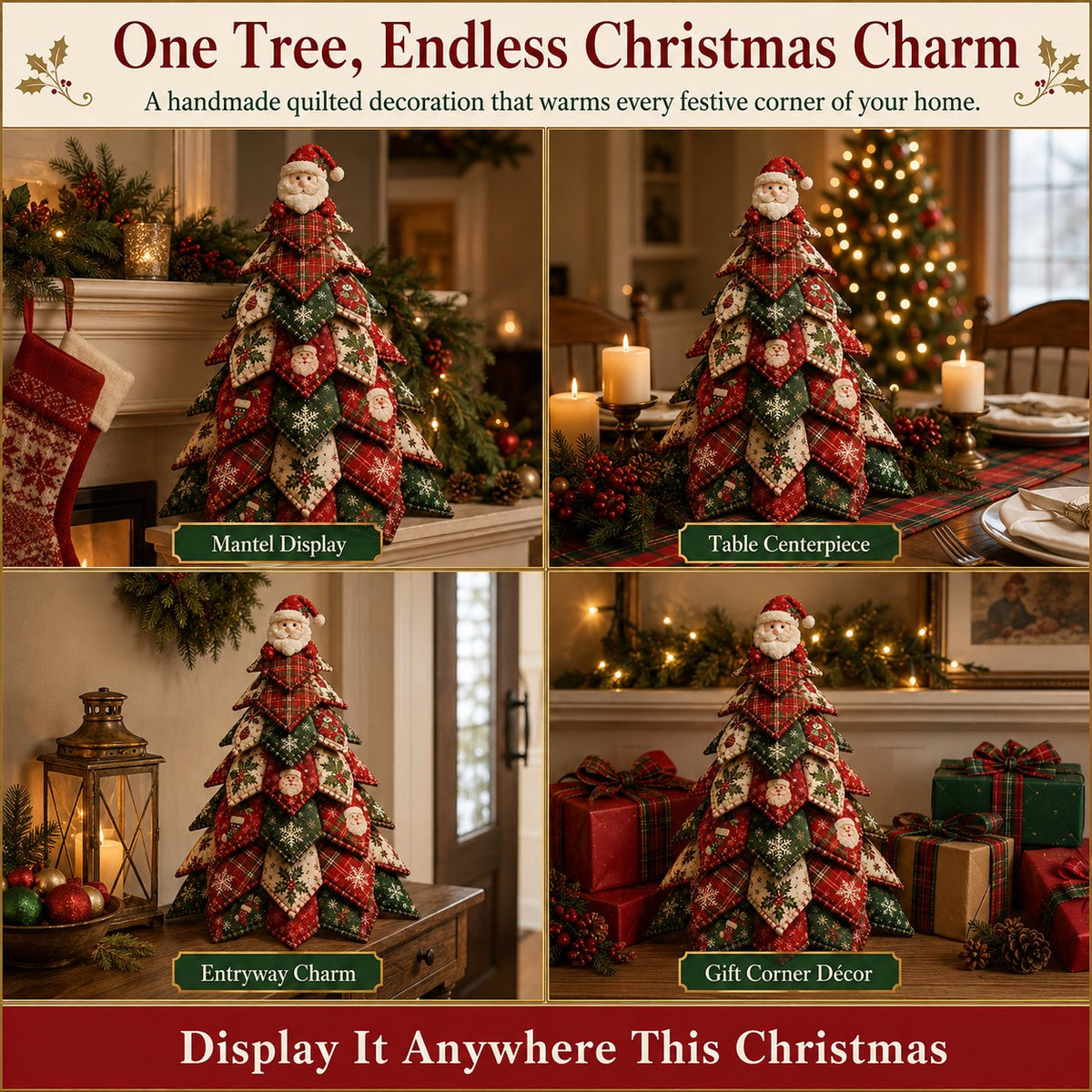 🎄Beginner-Friendly DIY Quilted Christmas Tree Kit | Complete Kit with All Tools & Step-by-Step Guide Included 💕