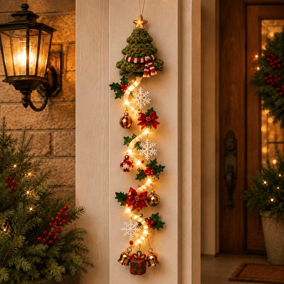 ⏳ Last Day 49% OFF – 🎄Insideefy™ Glowing Christmas Door Hanger