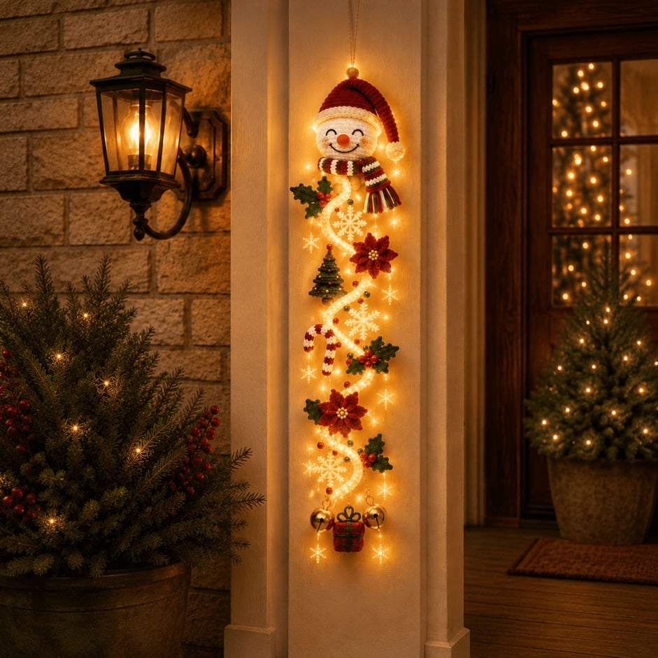 ⏳ Last Day 49% OFF – 🎄Insideefy™ Glowing Christmas Door Hanger