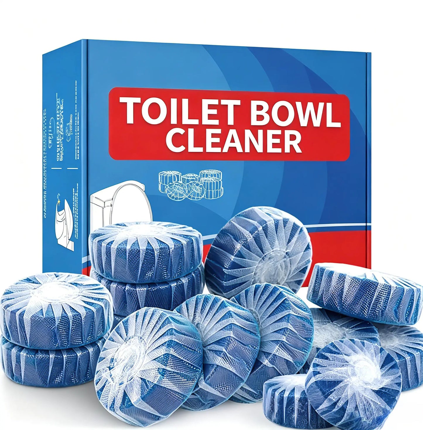 Automatic Toilet Tank Cleaner Tablets,Deodorizing & Descaling, Powerful Cleaning, Slow-Release Against Tough Stains 12 Pack