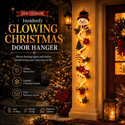 ⏳ Last Day 49% OFF – 🎄Insideefy™ Glowing Christmas Door Hanger