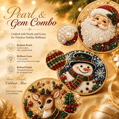 🎄Christmas DIY Rhinestone Art Ornament Kit (6PCS) – Holiday Craft Set🎅