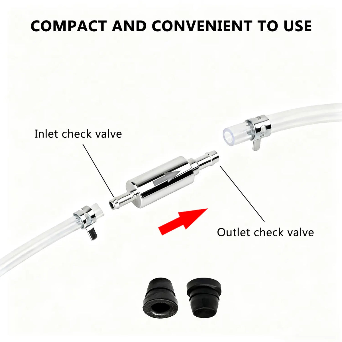 Brake Bleeder Kit,Brake Fluid Bleeder Kit Includes 2PCS Brake Bleeder Hose,One Way Check Valve,Universal Break Bleeder Kit Car Accessories for Car Motorbike Bike
