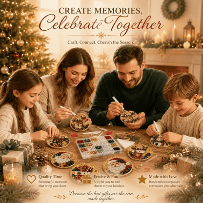 🎄Christmas DIY Rhinestone Art Ornament Kit (6PCS) – Holiday Craft Set🎅