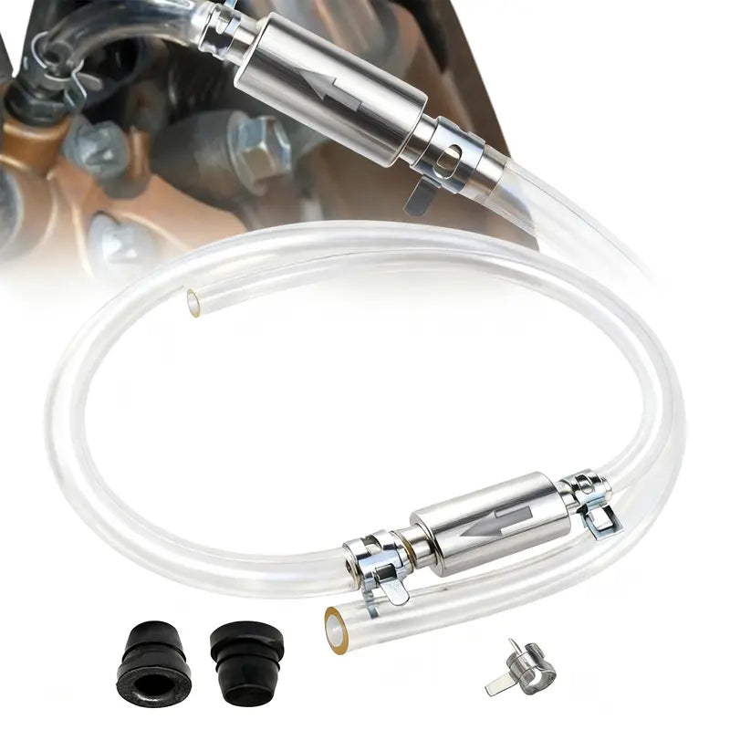 Brake Bleeder Kit,Brake Fluid Bleeder Kit Includes 2PCS Brake Bleeder Hose,One Way Check Valve,Universal Break Bleeder Kit Car Accessories for Car Motorbike Bike