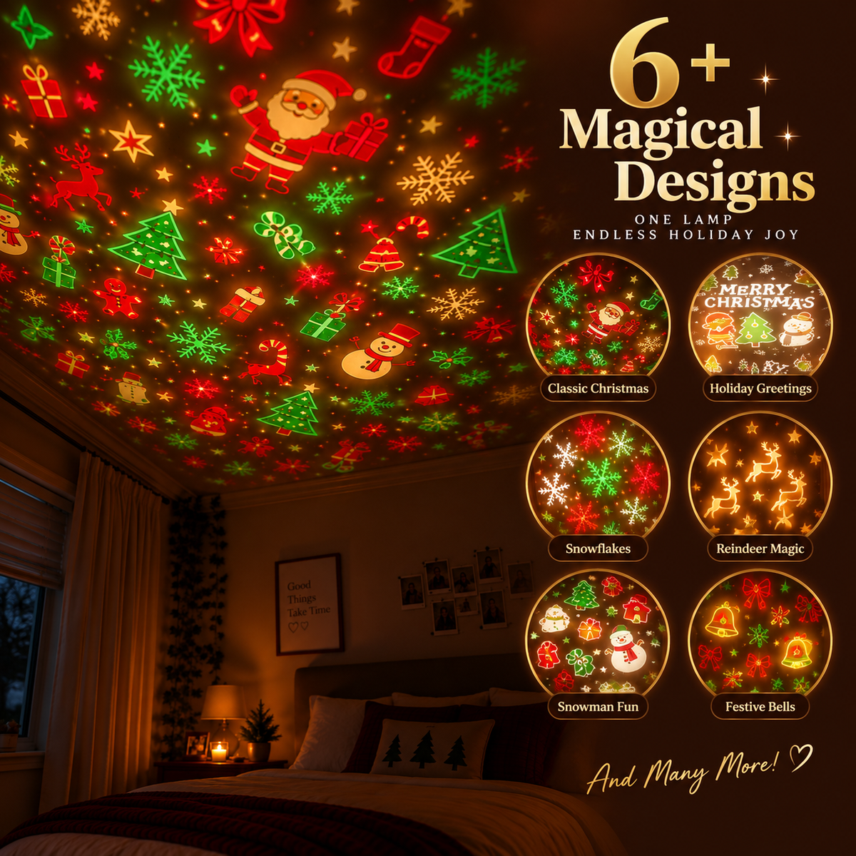 InsideefyTM Magical Christmas Projector