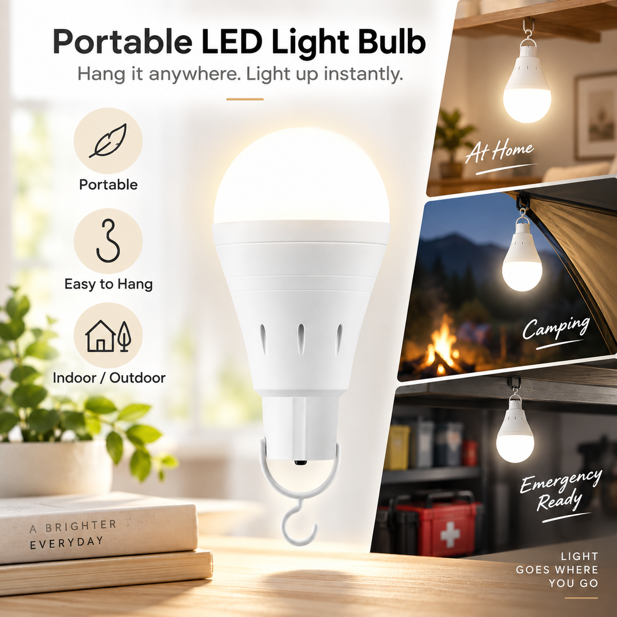The "Smart" Emergency Bulb That Charges Itself and Lights Up in Water  Never Be Left in the Dark Again!