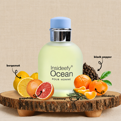 Insideefy Ocean Men's Eau de Toilette 100ml — Aromatic Citrus Fragrance
