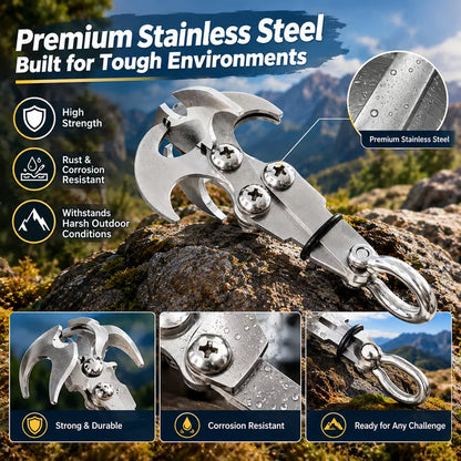 Heavy-Duty Multifunctional Outdoor Mountaineering Grappling Hook