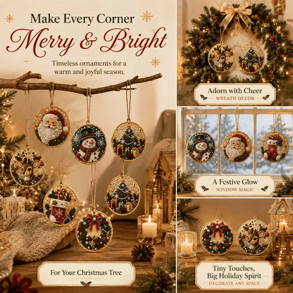 🎄Christmas DIY Rhinestone Art Ornament Kit (6PCS) – Holiday Craft Set🎅