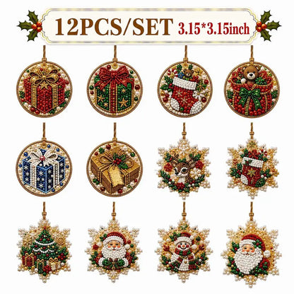 🎄Christmas DIY Rhinestone Art Ornament Kit (6PCS) – Holiday Craft Set🎅