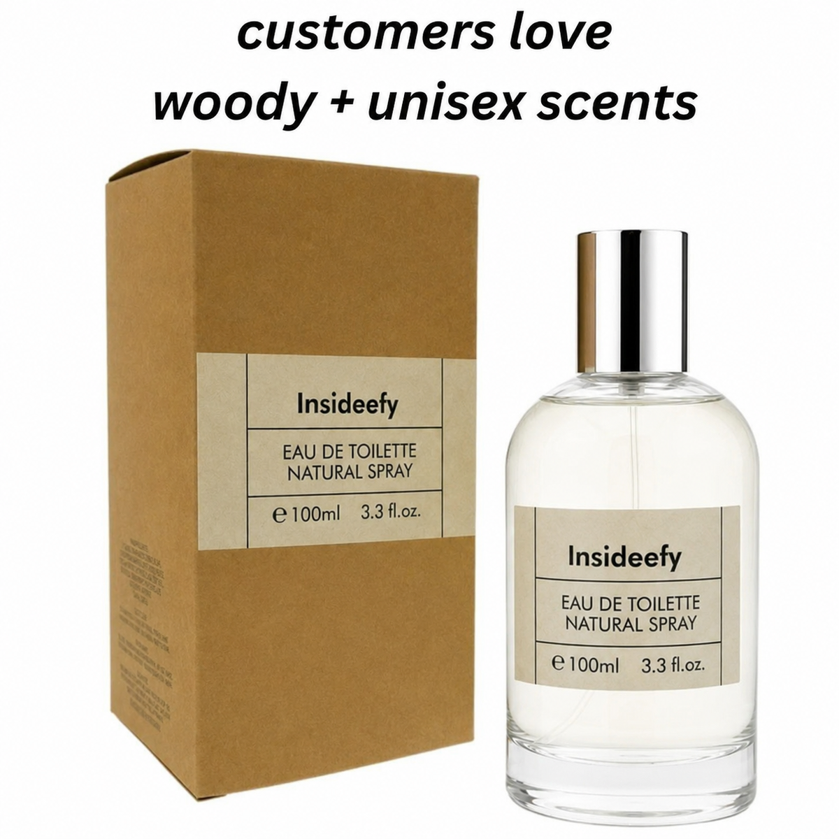 Insideefy Spray Perfume Eau de Toilette for Men & Women 100ml - Unisex Fragrance
