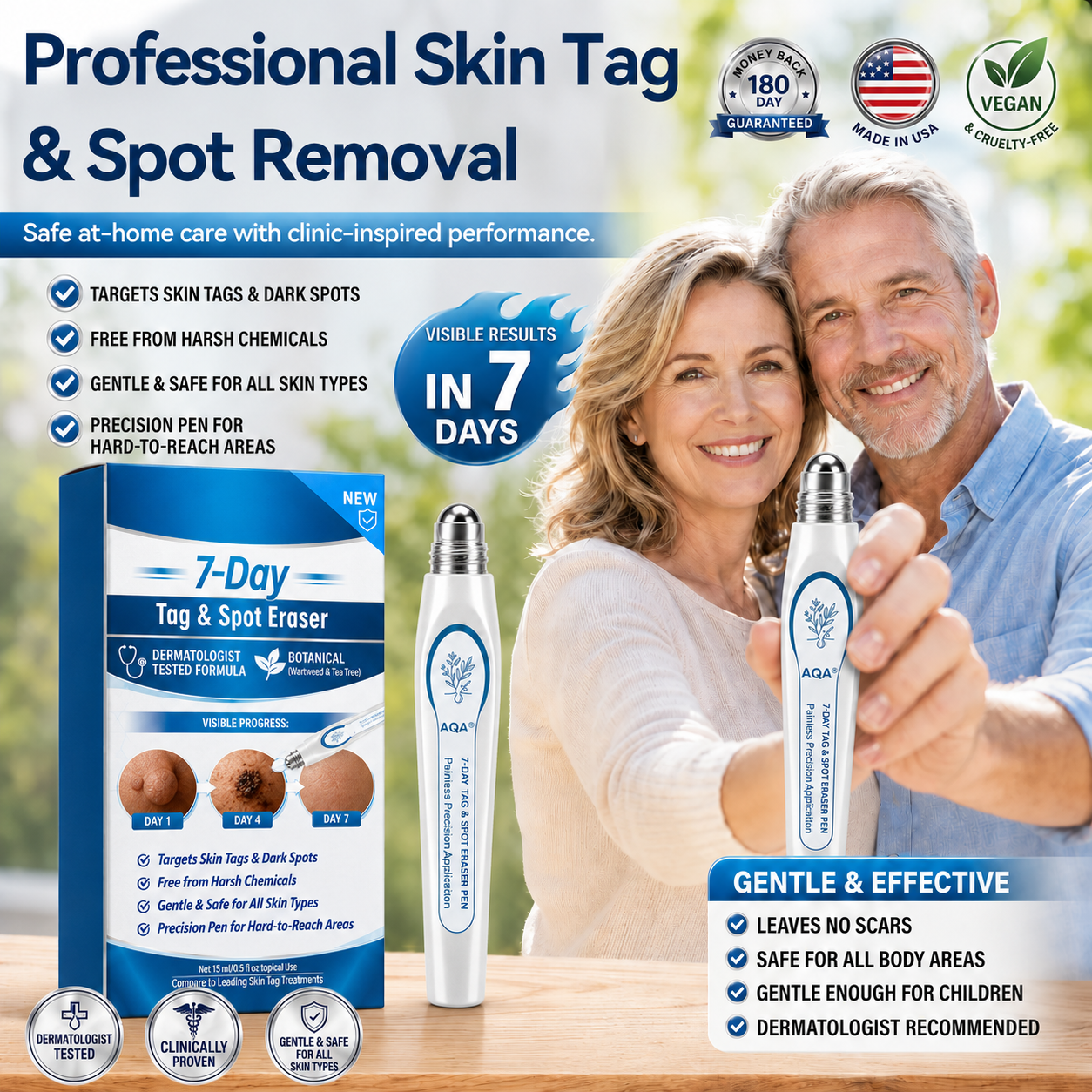 AQA 7-Day Skin Tag & Dark Spot Eraser Pen | Gentle, Precise Care for Face & Body