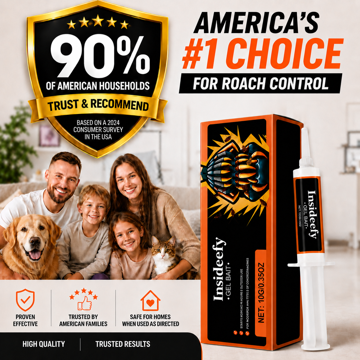 💥2026 Upgraded Formula] Professional Cockroach Gel Bait – Eliminates Entire Nest