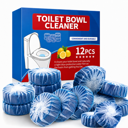 Automatic Toilet Tank Cleaner Tablets,Deodorizing & Descaling, Powerful Cleaning, Slow-Release Against Tough Stains 12 Pack