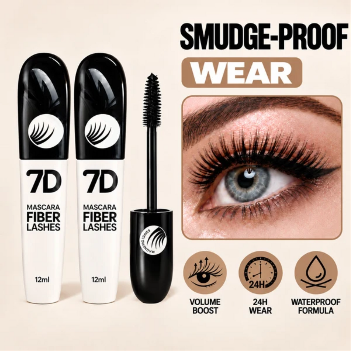 Insideefy Silk Fiber Black Lengthening Mascara - Adult Beauty Makeup✨