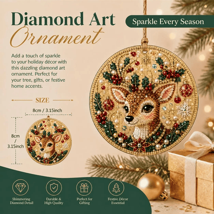 🎄Christmas DIY Rhinestone Art Ornament Kit (6PCS) – Holiday Craft Set🎅